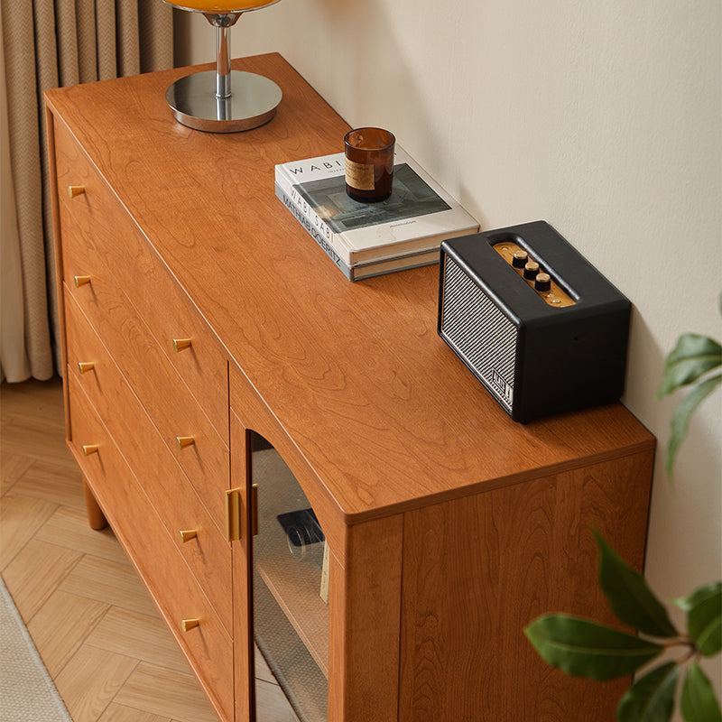 Carolyn 1.2m/1.5m Dining Cabinet/Storage Cabinet/Sideboard With Glass Door For Dining Room