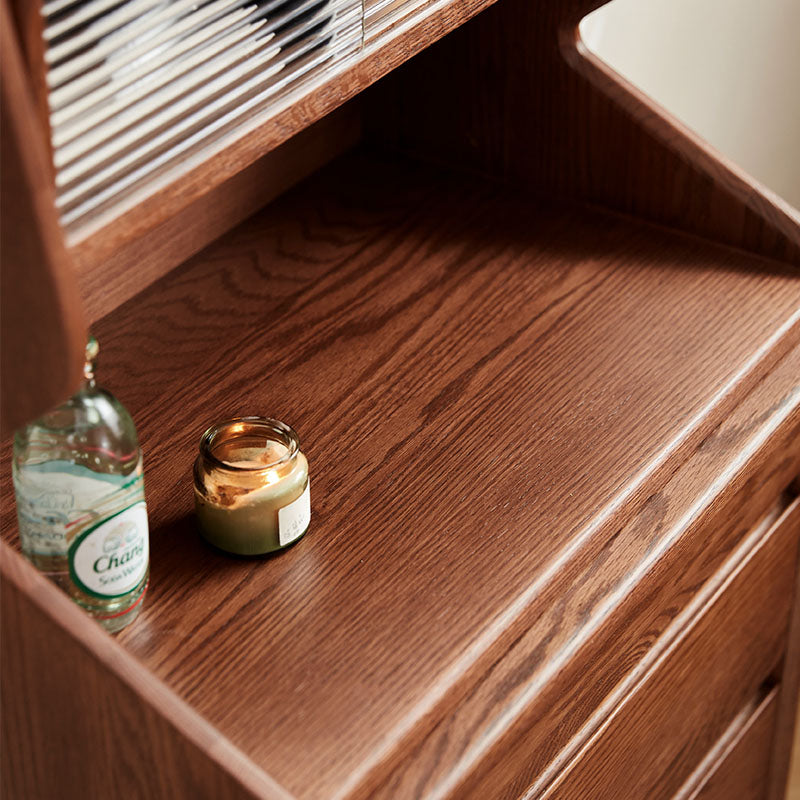 Harrison 65cm FAS-Graded Solid American Oak Wood Display Shelf/Storage Cabinet For Home