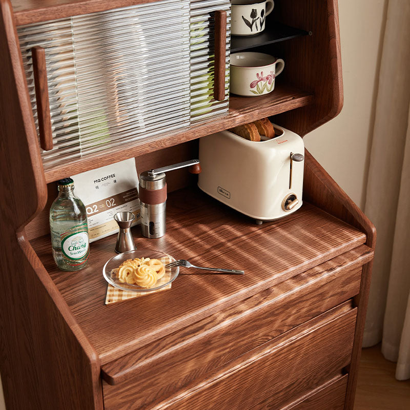 Harrison 65cm FAS-Graded Solid American Oak Wood Display Shelf/Storage Cabinet For Home