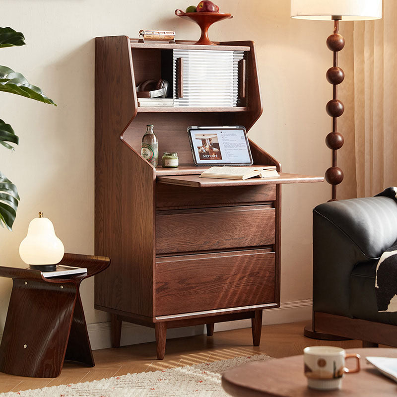 Harrison 65cm FAS-Graded Solid American Oak Wood Display Shelf/Storage Cabinet For Home