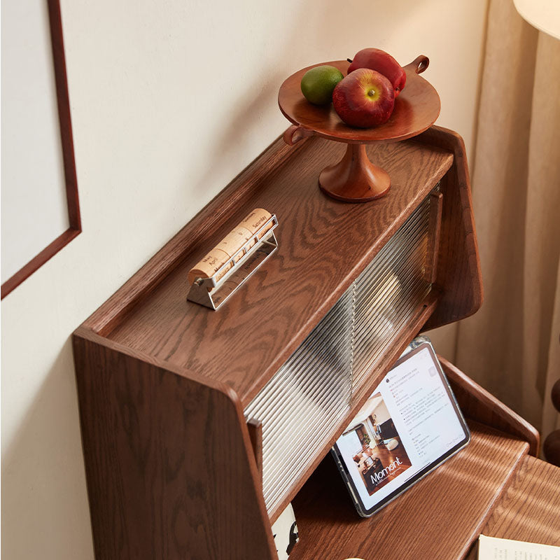 Harrison 65cm FAS-Graded Solid American Oak Wood Display Shelf/Storage Cabinet For Home