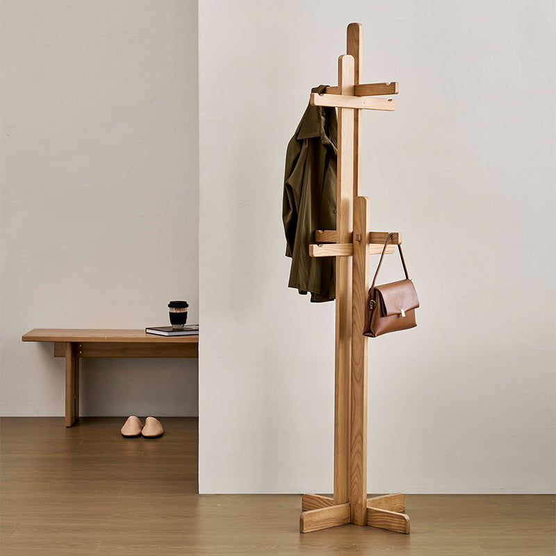 Olaf FAS-Graded Solid Ash Wood Clothing Racks Hanger/Stylish Entryway Coat Rack Multiple Color