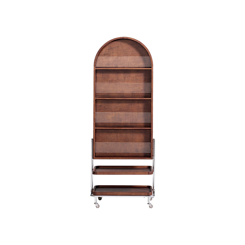 Tabitha Rubberwood Multifunctional Freestanding Double-Sided Full-Length Mirror with Storage Cabinet
