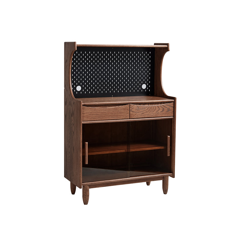 Christina 0.7m/0.9m FAS-Graded Solid American Oak Wood Multifunctional Sideboard Buffet/Coffee Station Display Cupboard