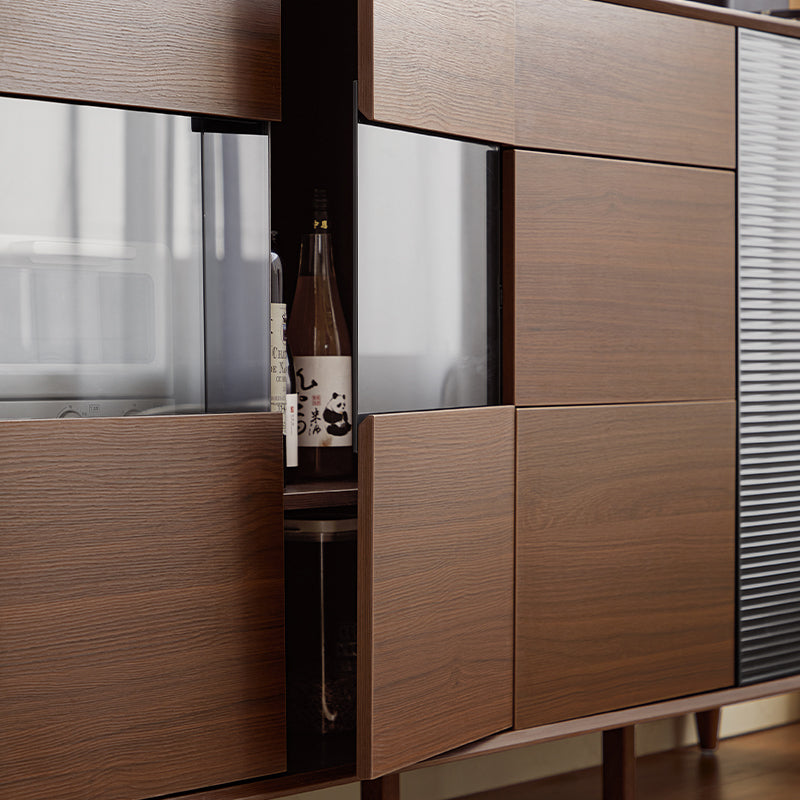 Christine 1.2m/1.5m/1.8m/2.0m Dining Cabinet/Storage Cabinet/Sideboard Walnut Color