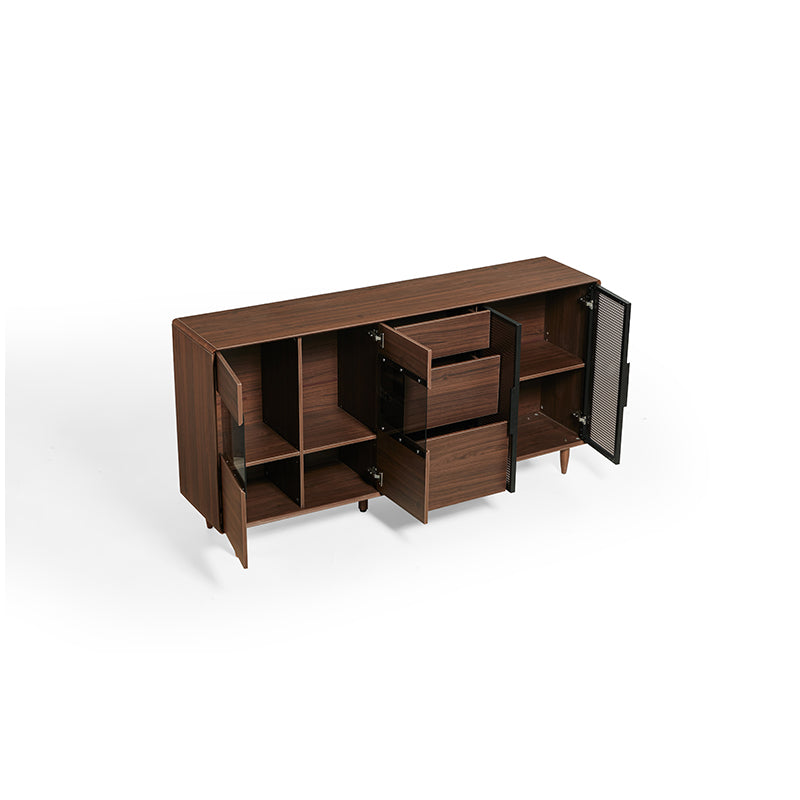 Christine 1.2m/1.5m/1.8m/2.0m Dining Cabinet/Storage Cabinet/Sideboard Walnut Color