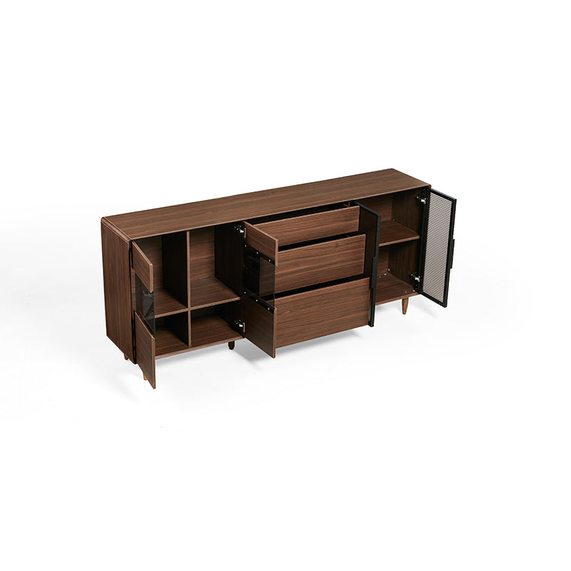 Christine 1.2m/1.5m/1.8m/2.0m Dining Cabinet/Storage Cabinet/Sideboard Walnut Color