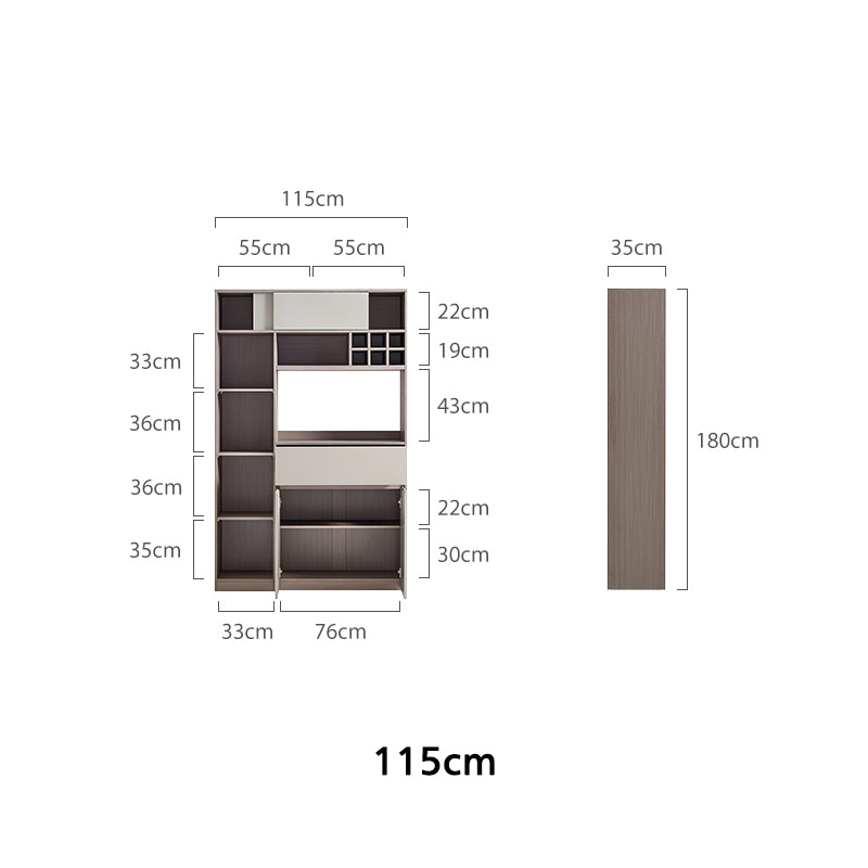 Valentina 79cm/115cm Classic Design Multifunctional Sideboard Buffet/Coffee Station Display Cupboard