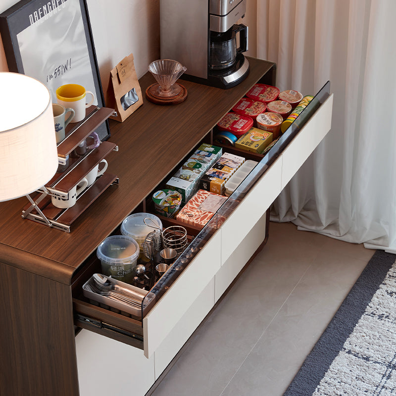 Valeria 80cm/120cm/150cm/180cm Multi-Drawer Fashionable Dining Cabinet/Storage Cabinet/Sideboard Grey & Walnut Color