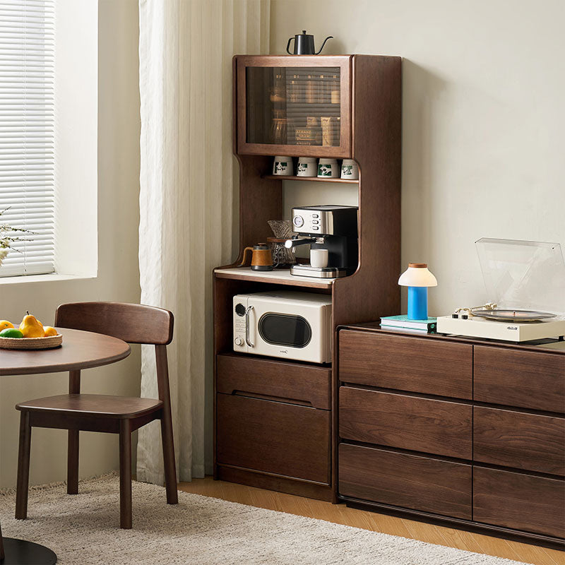 Vance 60cm/80cm Rubberwood Multifunctional Sideboard Buffet/Coffee Station Display Cupboard Multiple Color