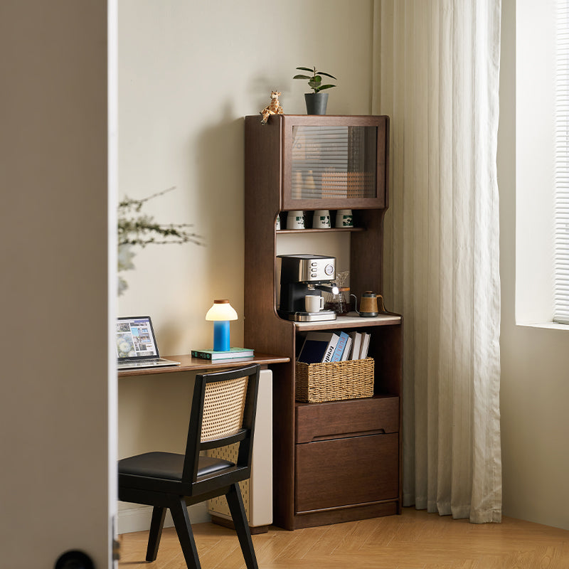 Vance 60cm/80cm Rubberwood Multifunctional Sideboard Buffet/Coffee Station Display Cupboard Multiple Color
