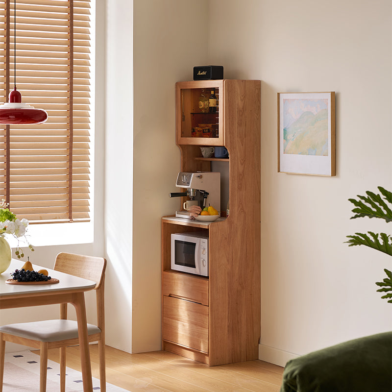 Vance 60cm/80cm Rubberwood Multifunctional Sideboard Buffet/Coffee Station Display Cupboard Multiple Color