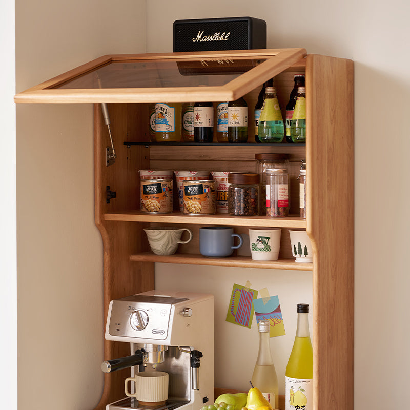 Vance 60cm/80cm Rubberwood Multifunctional Sideboard Buffet/Coffee Station Display Cupboard Multiple Color