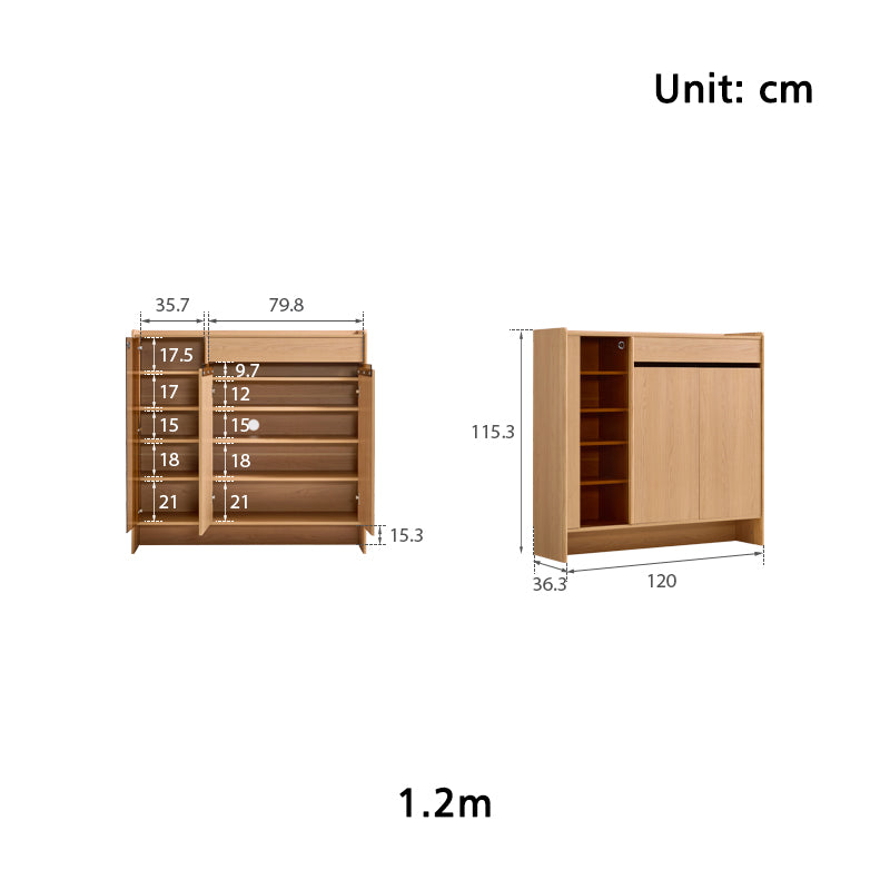 Ulysses 1m/1.2m/1.4m Shoe Cabinet With Glass Door/Drawer