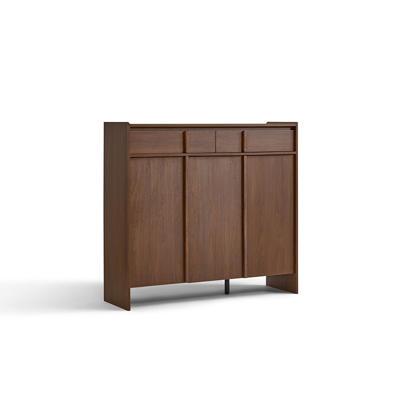 Alden 0.8m/1.0m/1.2m/1.4m Entryway Shoe Cabinet With Drawer Walnut