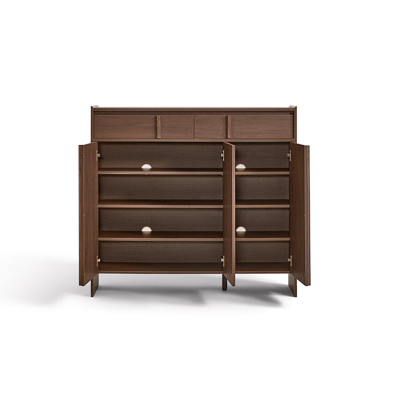 Alden 0.8m/1.0m/1.2m/1.4m Entryway Shoe Cabinet With Drawer Walnut