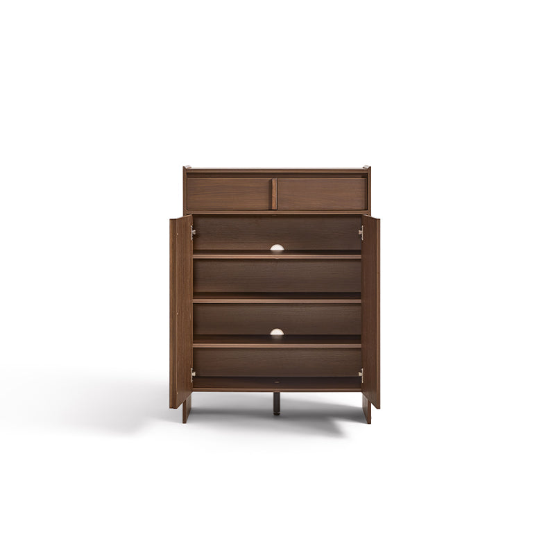 Alden 0.8m/1.0m/1.2m/1.4m Entryway Shoe Cabinet With Drawer Walnut