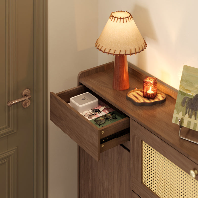 Hyacinth 135cm Flip-door Entryway Cabinet/Shoe Cabinet With Drawer Walnut Color