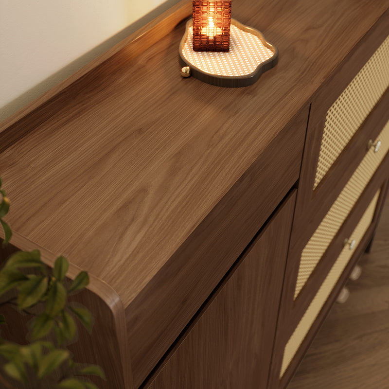 Hyacinth 135cm Flip-door Entryway Cabinet/Shoe Cabinet With Drawer Walnut Color