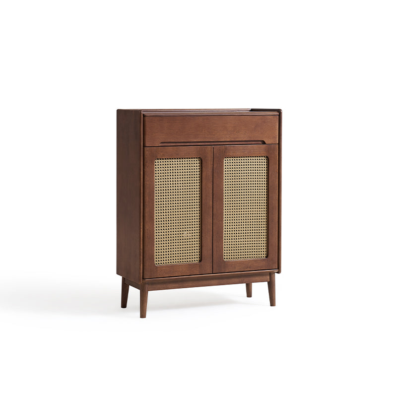 Ignatius 80cm/118cm/140cm Rubberwood Entryway Cabinet/Shoe Cabinet With Drawer Walnut Color