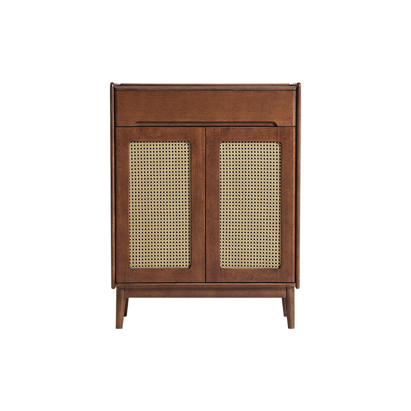 Ignatius 80cm/118cm/140cm Rubberwood Entryway Cabinet/Shoe Cabinet With Drawer Walnut Color