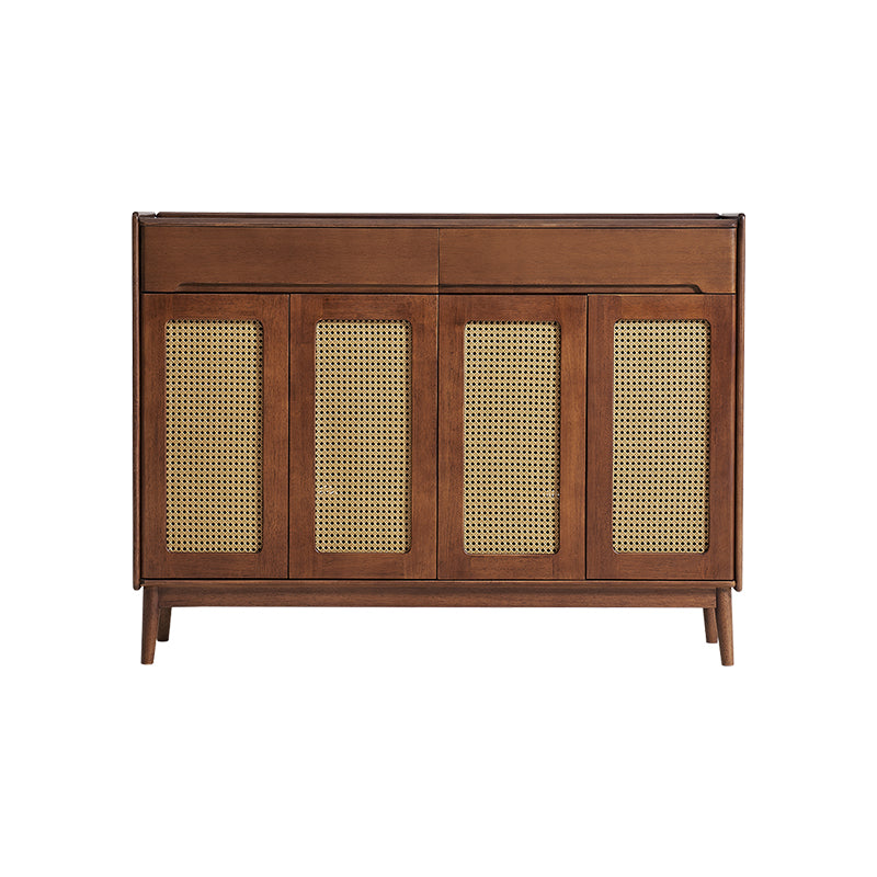 Ignatius 80cm/118cm/140cm Rubberwood Entryway Cabinet/Shoe Cabinet With Drawer Walnut Color
