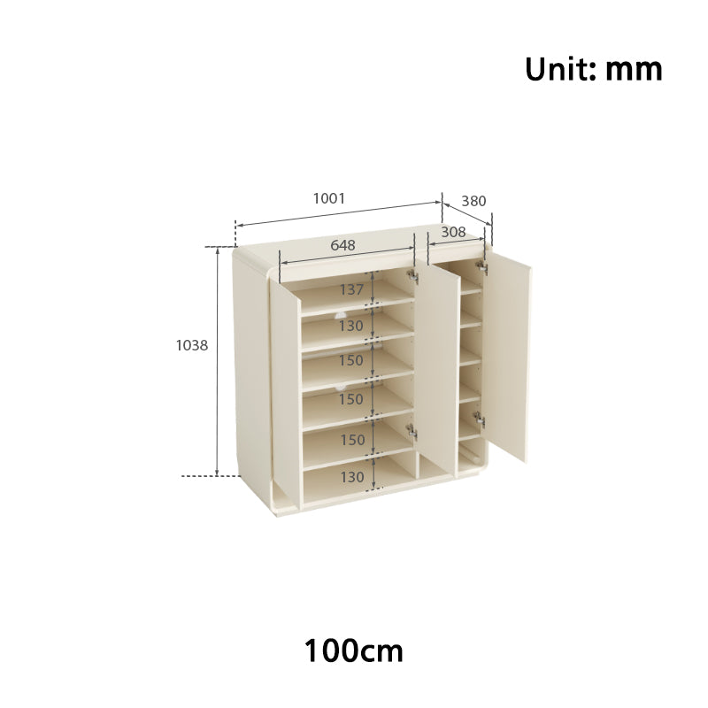 Ingrid 80cm/100cm/120cm/140cm Entryway Shoe Cabinet /Shoe Case For Home Multiple Color