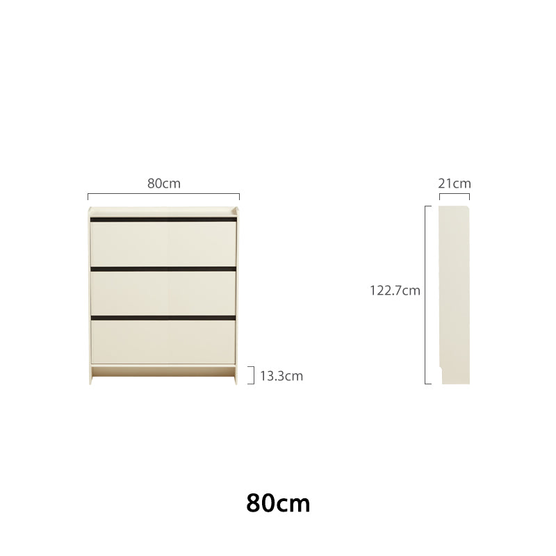 Oleander 60cm/80cm Ultra-Thin Flip-Down Shoe Cabinet/Space-Saving Entryway Storage Cabinet