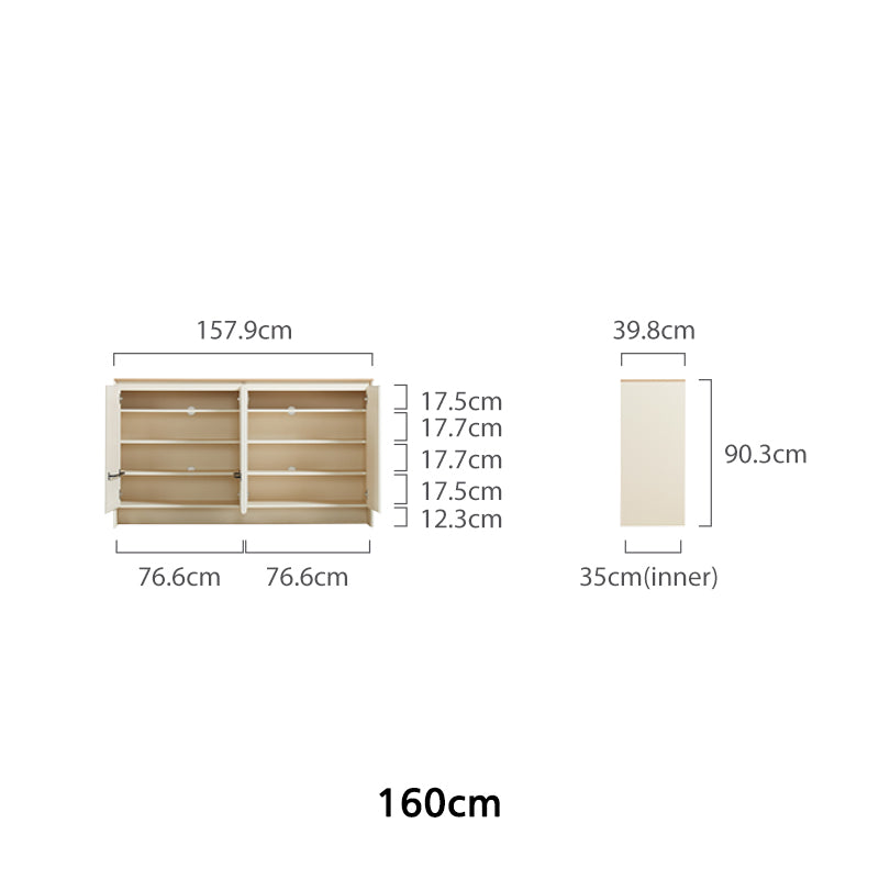 Prescott 120cm/160cm Entryway Shoe Cabinet/Shoe Case For Home Multiple Color