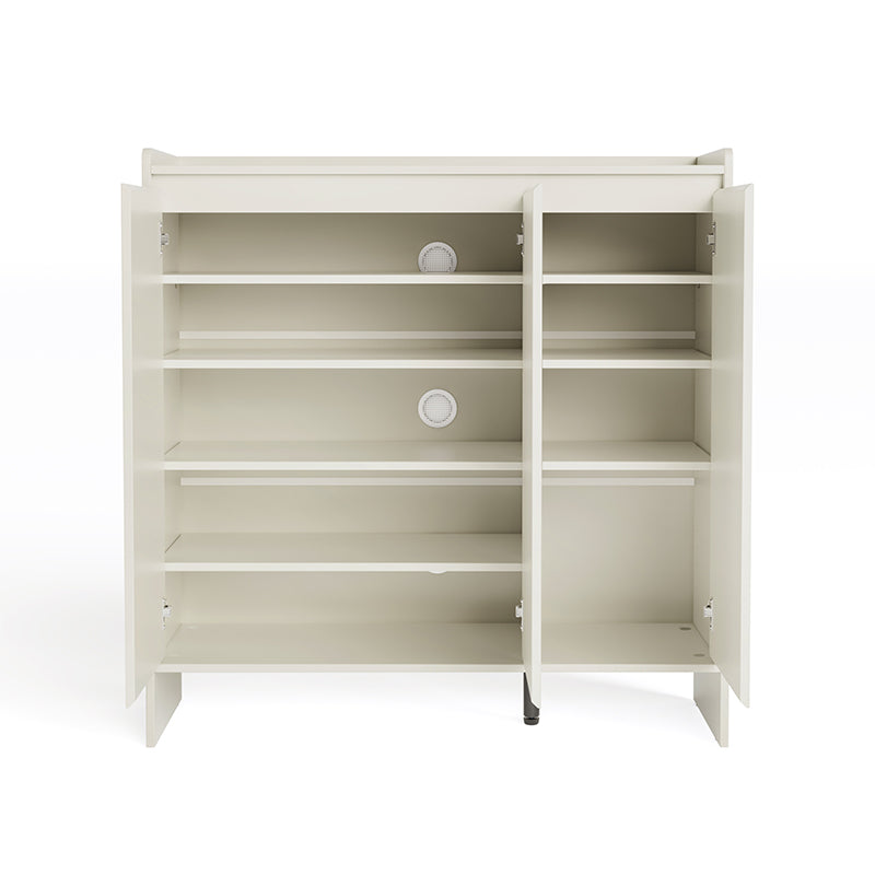 Reba 80cm/100cm/120cm/140cm Entryway Shoe Cabinet/Shoe Case For Home Cream White Color
