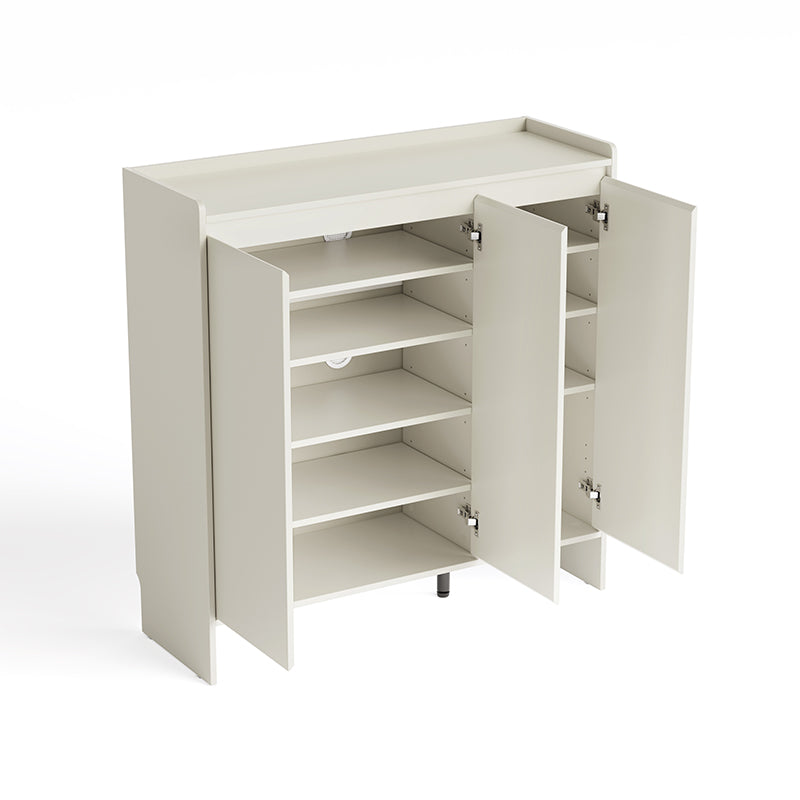 Reba 80cm/100cm/120cm/140cm Entryway Shoe Cabinet/Shoe Case For Home Cream White Color