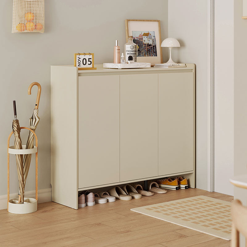 Reba 80cm/100cm/120cm/140cm Entryway Shoe Cabinet/Shoe Case For Home Cream White Color