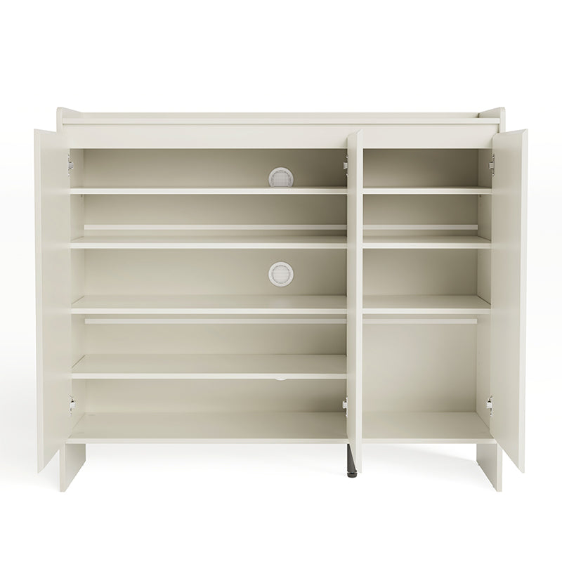Reba 80cm/100cm/120cm/140cm Entryway Shoe Cabinet/Shoe Case For Home Cream White Color
