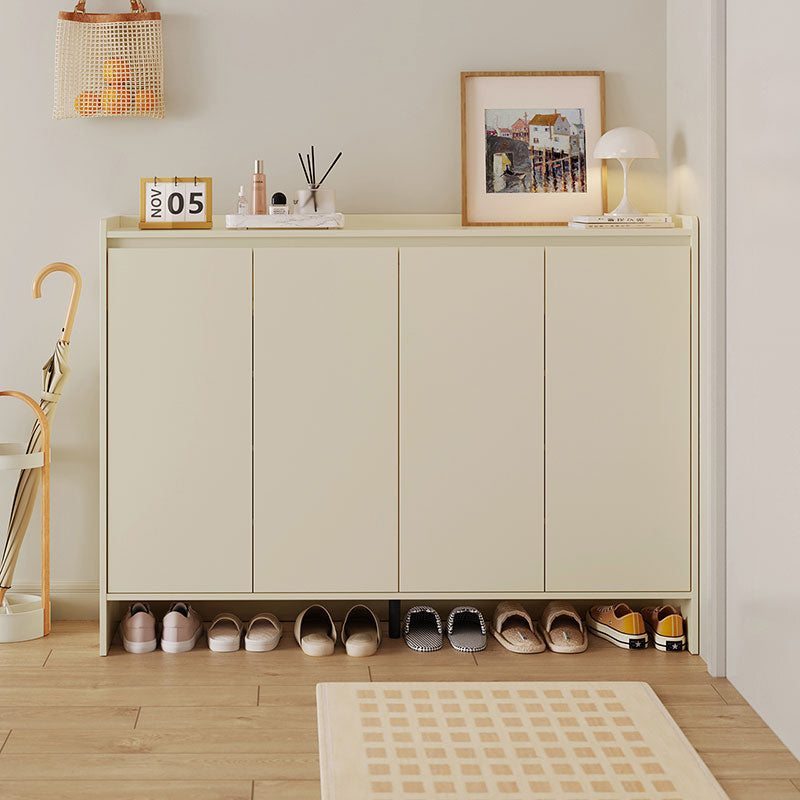 Reba 80cm/100cm/120cm/140cm Entryway Shoe Cabinet/Shoe Case For Home Cream White Color