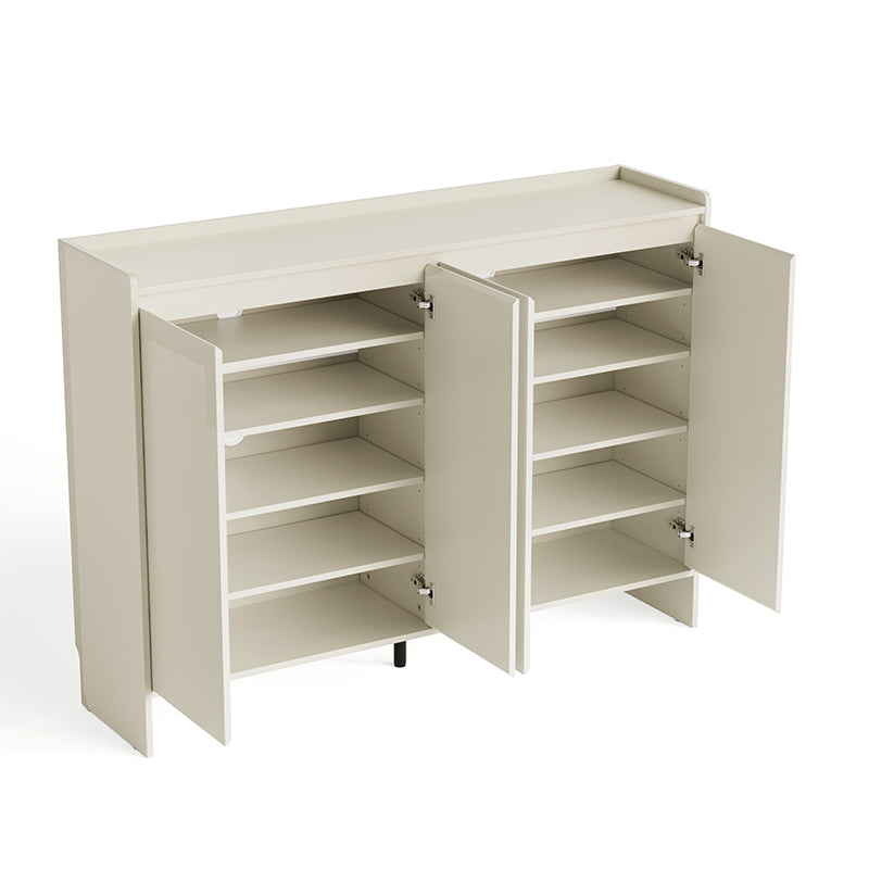 Reba 80cm/100cm/120cm/140cm Entryway Shoe Cabinet/Shoe Case For Home Cream White Color