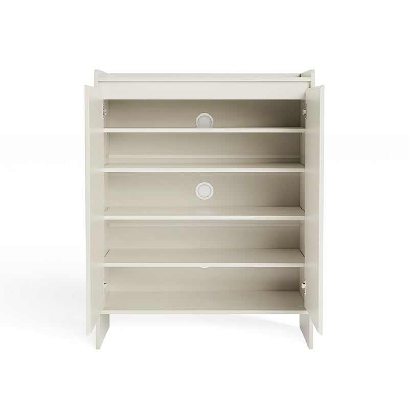 Reba 80cm/100cm/120cm/140cm Entryway Shoe Cabinet/Shoe Case For Home Cream White Color