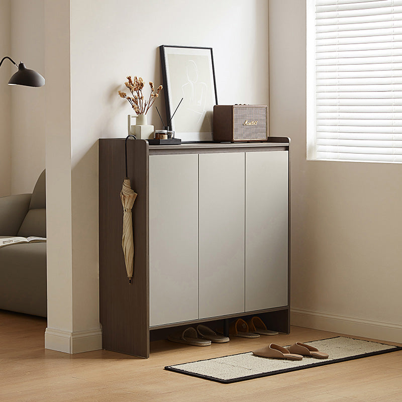 Rebel 80cm/100cm/120cm/140cm Entryway Shoe Cabinet/Shoe Case For Home Coffee & Grey Color