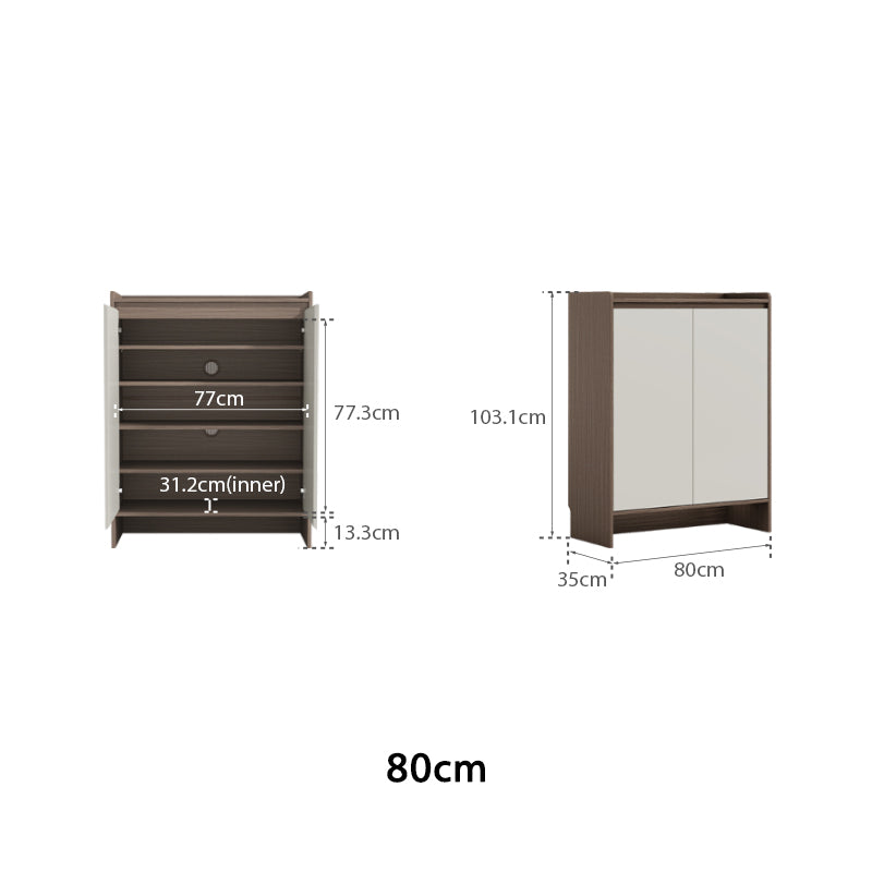 Rebel 80cm/100cm/120cm/140cm Entryway Shoe Cabinet/Shoe Case For Home Coffee & Grey Color