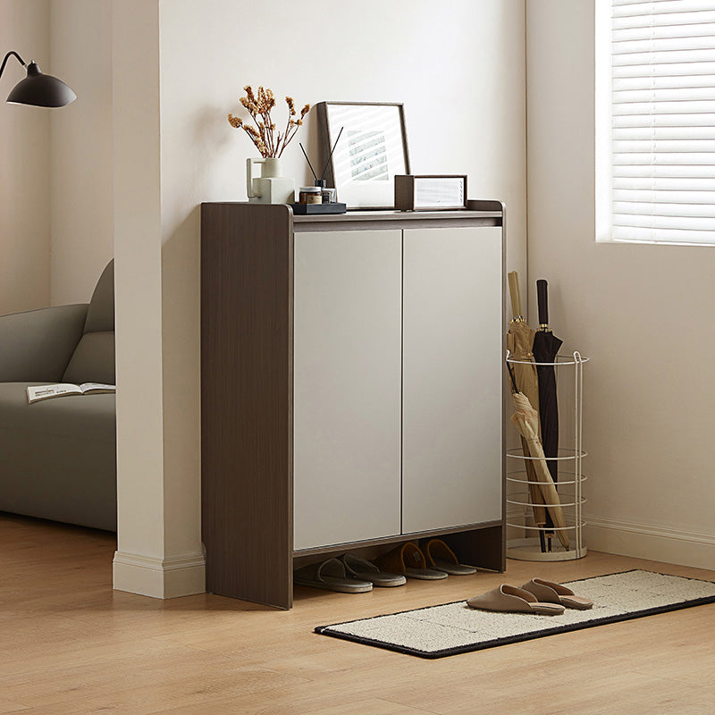 Rebel 80cm/100cm/120cm/140cm Entryway Shoe Cabinet/Shoe Case For Home Coffee & Grey Color