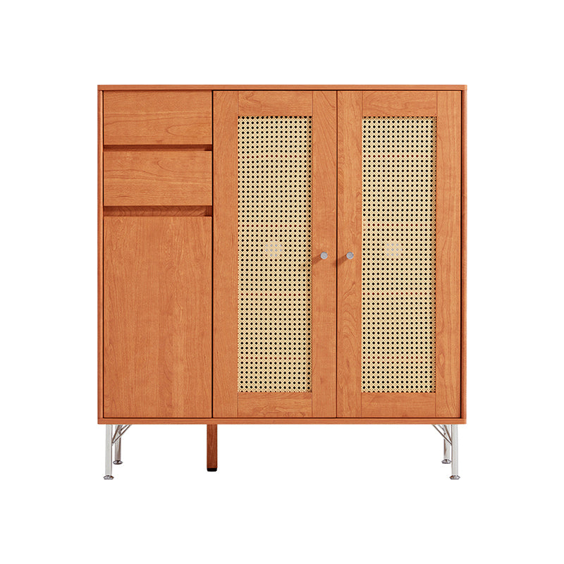Ruben 102cm Entryway Cabinet/Shoe Cabinet Rattan Door Walnut Color For Home