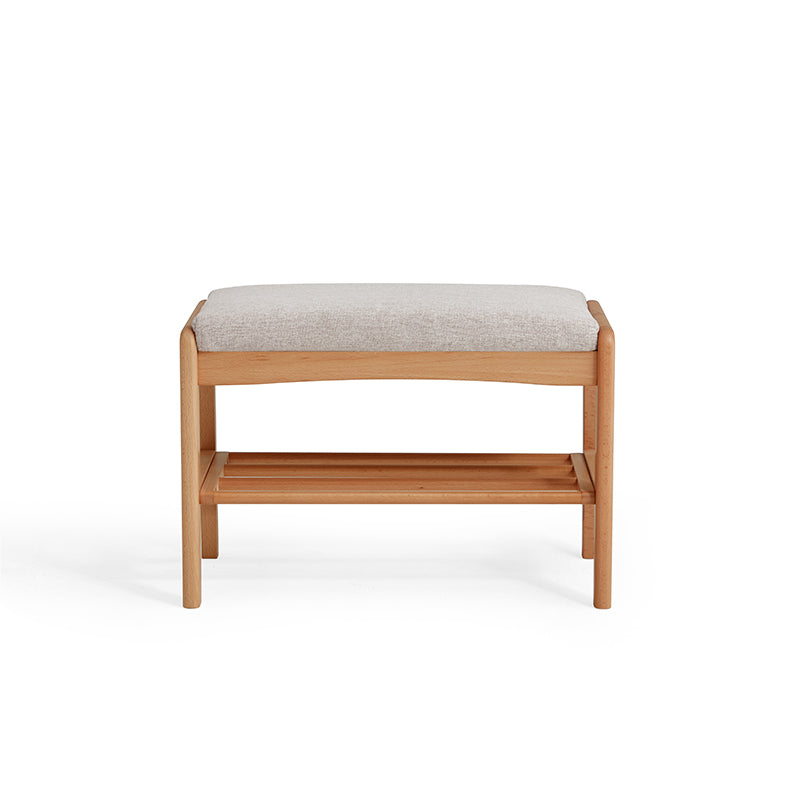 Sylvie 60cm Solid Beech Wood Entryway Shoe Cabinet/Shoe Changing Stool For Home Multiple Color