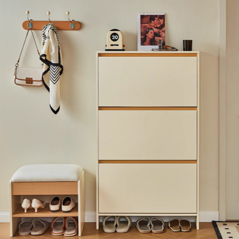 Lilith 0.75m/1m Three-Door Shoe Cabinet/Slim Shoe Cabinet with Pegboard