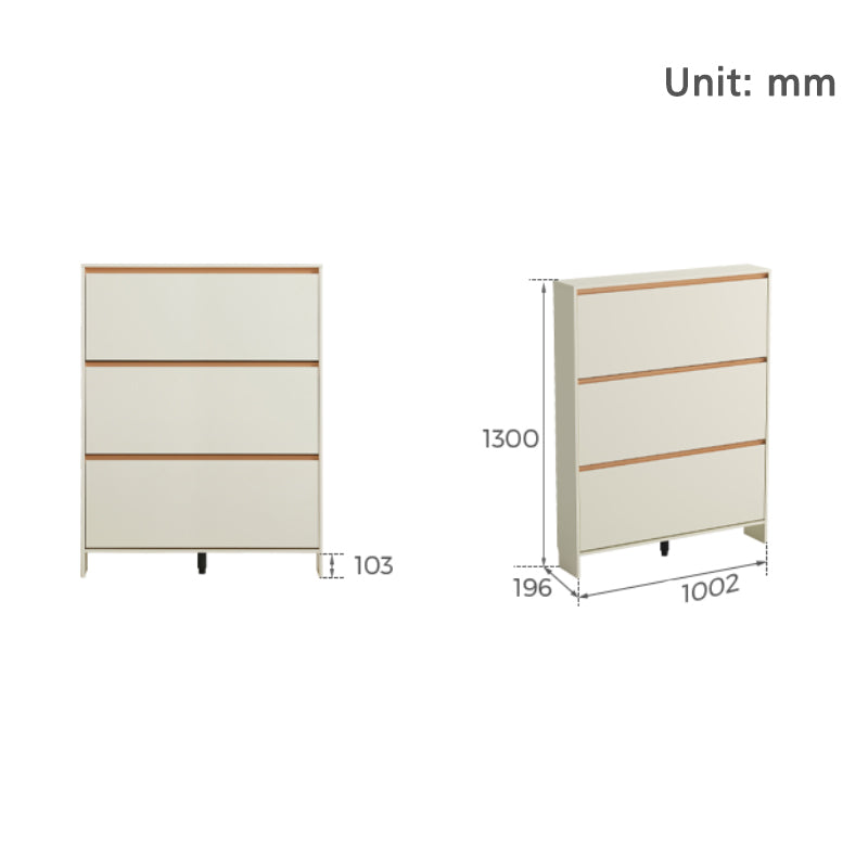 Lilith 0.75m/1m Three-Door Shoe Cabinet/Slim Shoe Cabinet with Pegboard