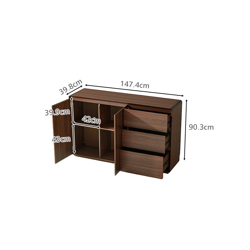 Jaime 120cm/150cm Multi-Drawer Fashionable Dining Cabinet/Storage Cabinet/Sideboard Walnut/White Color