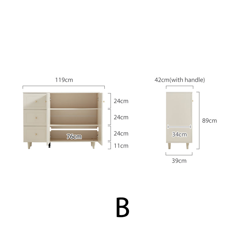 Howard Cream White Sideboard/ Buffet Table with Wooden Legs Multiple Style