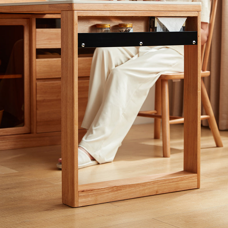 Ezekiel 1.2m Rubberwood Multi-Drawer 2-in-1 Sideboard/Dining Table with Storage Dining Cabinet/Storage Cabinet/Sideboard