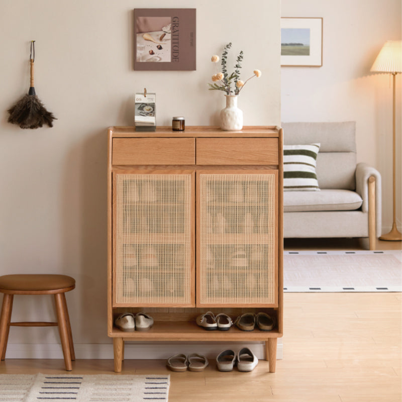 Pascal 82cm/115cm FAS-Graded Solid American Oak Wood Entryway Cabinet/Shoe Cabinet With Drawer Mutiple Color