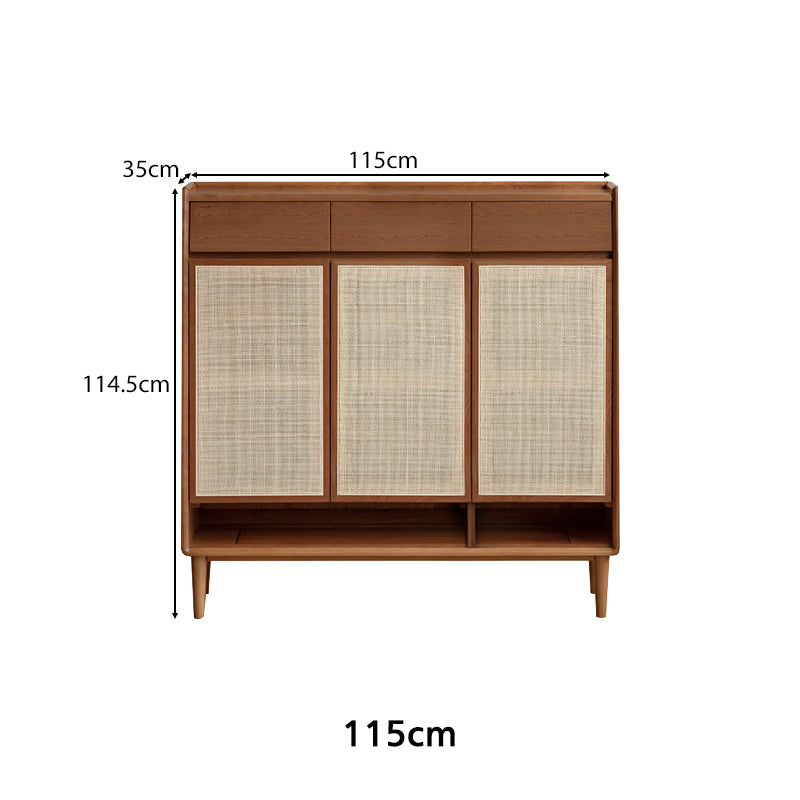 Pascal 82cm/115cm FAS-Graded Solid American Oak Wood Entryway Cabinet/Shoe Cabinet With Drawer Mutiple Color