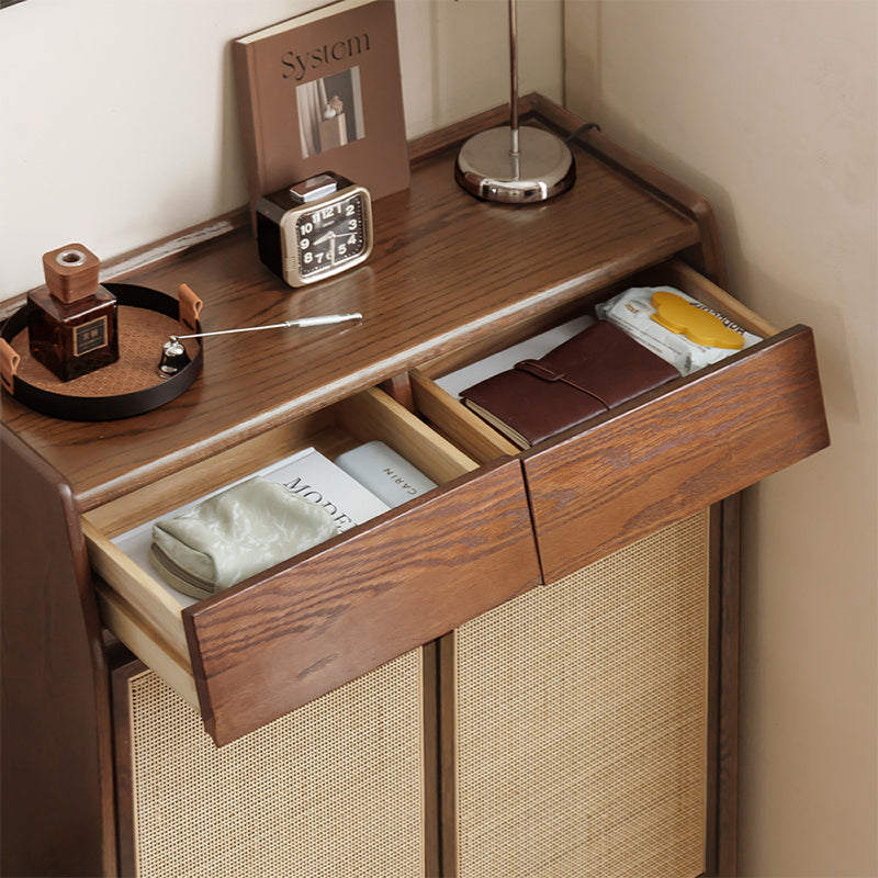 Pascal 82cm/115cm FAS-Graded Solid American Oak Wood Entryway Cabinet/Shoe Cabinet With Drawer Mutiple Color
