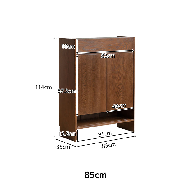 Patsy 85cm FAS-Graded Solid American Oak Wood Entryway Shoe Cabinet/Shoe Case with Drawers/Ceramic